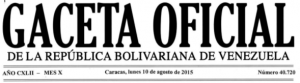 Gaceta Oficial N° 40.720