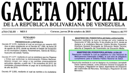 Gaceta Oficial 40777 cabecera