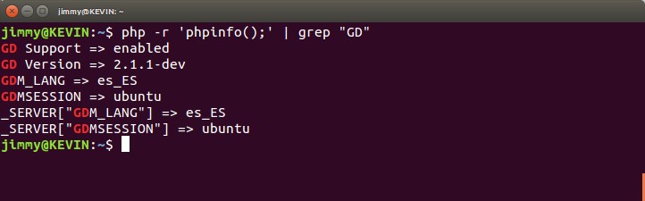 php -r 'phpinfo();' | grep "GD"