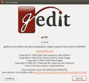 gedit version 3.10.4