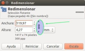 GIMP Redimensionar capa