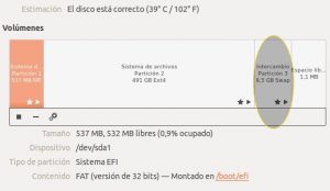 Ubuntu partición de intercambio.