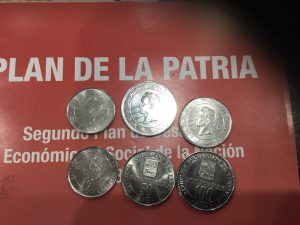 Nuevas monedas venezolanas año 2017.