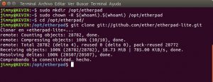 Clonando el repositorio de Etherpad