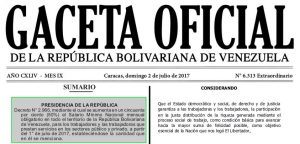 Gaceta Oficial Extraordinario N° 6313 SUMARIO