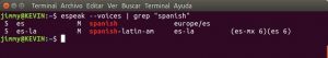 espeak --voices | grep "spanish"