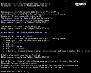 Microsoft SQL Server mssql-conf setup