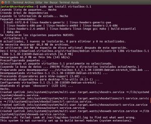 sudo apt install virtualbox-5.1 VirtualBox