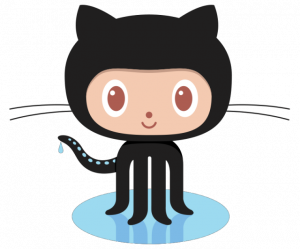 Octocat, mascota de GitHub, servicio web para Control de Versiones.