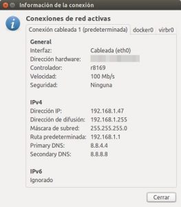 Conexiones de red en Ubuntu 16