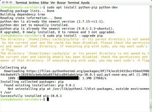 sudo apt install python-pip python-dev sudo pip install --upgrade pip