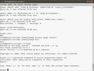 Agregando un usuario en MySQL con los mismos derechos de root y autenticación basada en usuario Ubuntu