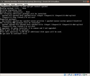 Ubuntu Servidor 18 apt-get install apache2