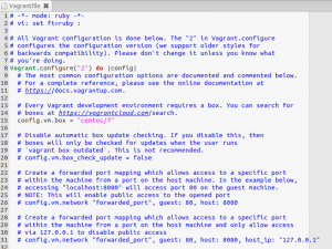 El famoso Archivo Vagrant, fichero en texto plano