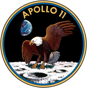 Insignia de la misión Apolo 11 (Wikipedia: https://commons.wikimedia.org/wiki/File:Apollo_11_insignia.png )