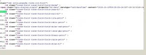 Código fuente HTML con el valor buscado (Licencia Creative Commons 3.0)