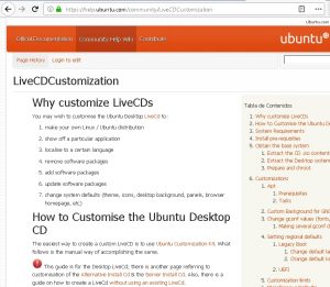 Página web de Ubuntu donde explica cómo personalizar dicha distribución ( https://help.ubuntu.com/community/LiveCDCustomization )