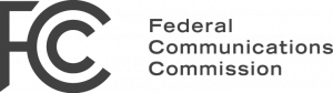 Logotipo de la Comisión Federal de Comunicaciones ("Federal Communications Commision" o FCC)