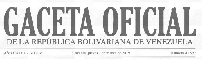 Gaceta Oficial N° 41597, sumario