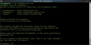 ssh jimmy@192.168.1.49
