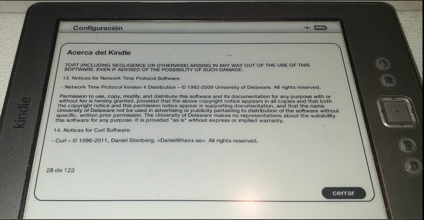 Créditos de Curl© capturado en pantalla de Kindle (reducida)