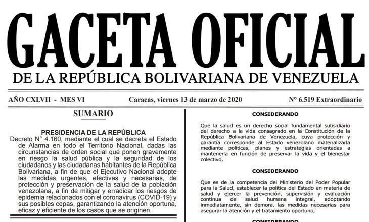 Gaceta Oficial Extraordinario 6.519 sumario 6519