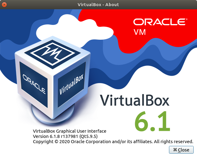 VirtualBox Version 6.1.8 r137981