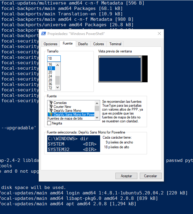 Powerline para WSL en Windows 10 (por medio de Powershell)